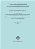 Zeitschrift Der Deutschen Morgenlandischen Gesellschaft